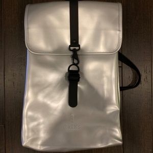 Rains Silver Backpack